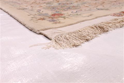 Tabriz Beige Hand Knotted 910 X 136 Area Rug 254-29368 Image 1