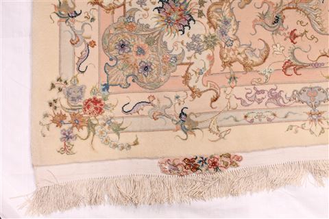 Tabriz Beige Hand Knotted 910 X 136 Area Rug 254-29368 Image 2