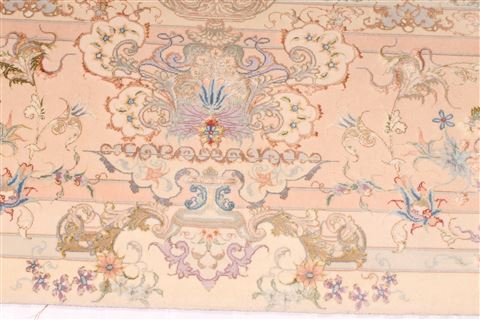 Tabriz Beige Hand Knotted 910 X 136 Area Rug 254-29368 Image 3