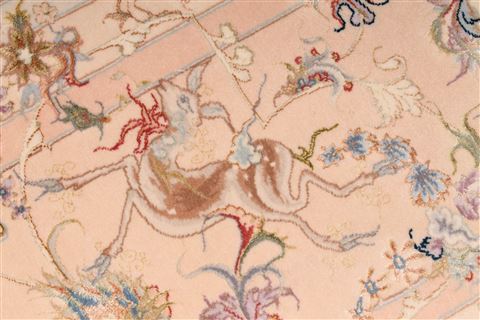 Tabriz Beige Hand Knotted 910 X 136 Area Rug 254-29368 Image 4