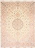 Tabriz Beige Hand Knotted 910 X 136 Area Rug 254-29368 Thumb 0