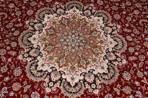 Tabriz Green Hand Knotted 910 X 133 Area Rug 254-29370 Image 3