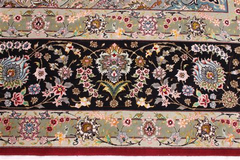 Tabriz Green Hand Knotted 910 X 133 Area Rug 254-29370 Image 4