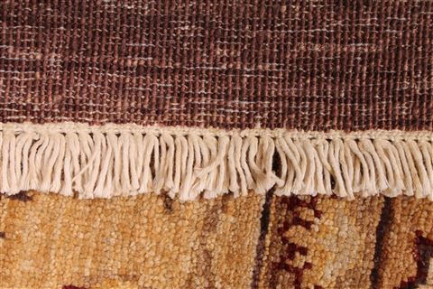 Pishavar Beige Hand Knotted 100 X 134 Area Rug 254-29373 Image 6