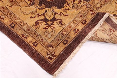 Pishavar Beige Hand Knotted 100 X 134 Area Rug 254-29373 Image 8