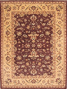 Pakistani Pishavar Beige Rectangle 10x13 ft Wool Carpet 29373