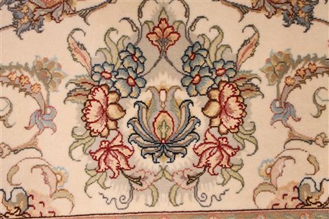 Tabriz Beige Hand Knotted 910 X 131 Area Rug 254-29374 Image 6