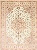 Tabriz Beige Hand Knotted 910 X 131 Area Rug 254-29374 Thumb 0