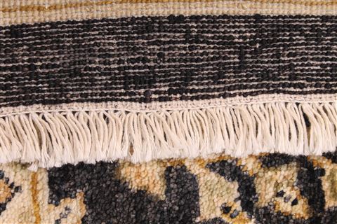 Pishavar Beige Hand Knotted 101 X 131 Area Rug 254-29377 Image 6