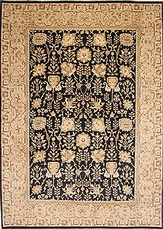 Pishavar Beige Hand Knotted 10'1" X 13'1"  Area Rug 254-29377