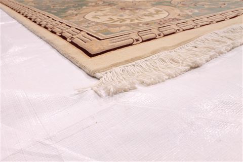 Aubusson Beige Hand Knotted 100 X 1310 Area Rug 254-29378 Image 1