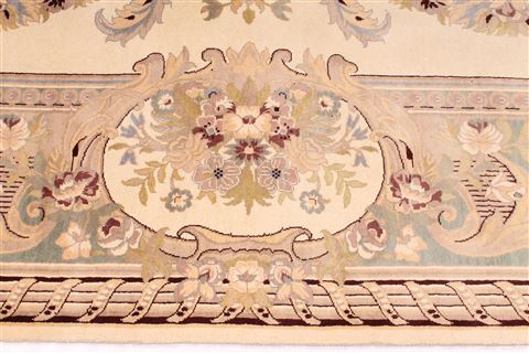 Aubusson Beige Hand Knotted 100 X 1310 Area Rug 254-29378 Image 4