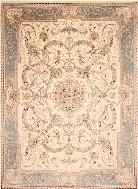 Aubusson Beige Hand Knotted 100 X 1310 Area Rug 254-29378 Image 0
