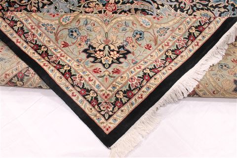Tabriz Beige Hand Knotted 101 X 145 Area Rug 254-29380 Image 8