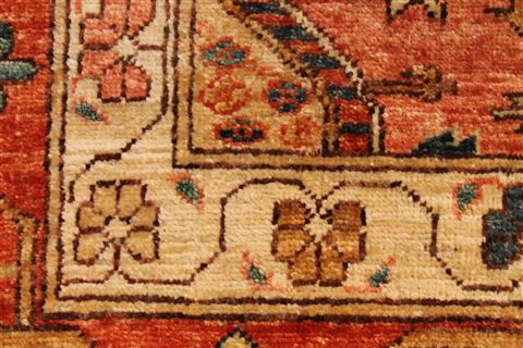 Heriz Blue Hand Knotted 95 X 130 Area Rug 254-29382 Image 5
