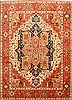 Heriz Blue Hand Knotted 95 X 130 Area Rug 254-29382 Thumb 0