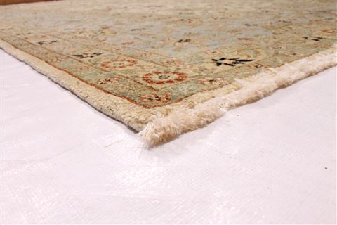 Agra Beige Hand Knotted 101 X 141 Area Rug 254-29383 Image 1