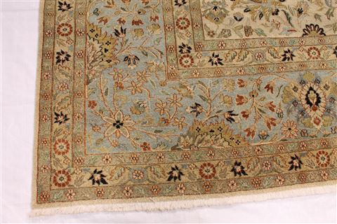Agra Beige Hand Knotted 101 X 141 Area Rug 254-29383 Image 2