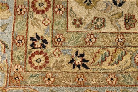 Agra Beige Hand Knotted 101 X 141 Area Rug 254-29383 Image 5