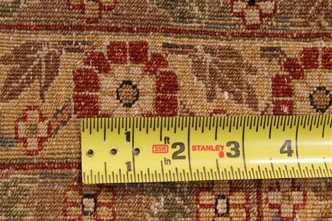 Agra Beige Hand Knotted 101 X 141 Area Rug 254-29383 Image 8