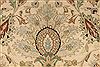 Agra Beige Hand Knotted 101 X 141  Area Rug 254-29383 Thumb 6