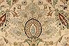 Agra Beige Hand Knotted 101 X 141 Area Rug 254-29383 Thumb 6