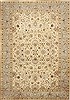 Agra Beige Hand Knotted 101 X 141  Area Rug 254-29383 Thumb 0