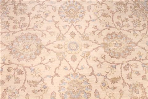 Pishavar Beige Round Hand Knotted 710 X 711 Area Rug 254-29384 Image 2