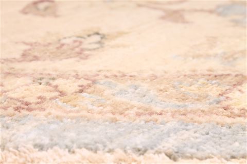 Pishavar Beige Round Hand Knotted 710 X 80 Area Rug 254-29385 Image 1