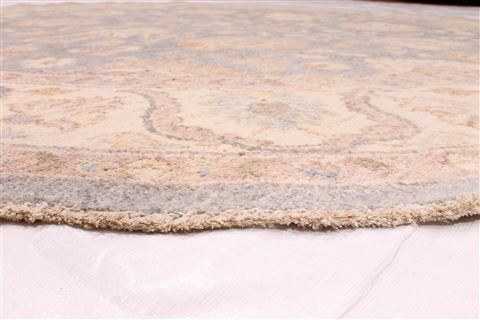 Pishavar Beige Round Hand Knotted 710 X 80 Area Rug 254-29387 Image 1