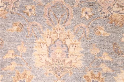 Pishavar Beige Round Hand Knotted 710 X 80 Area Rug 254-29387 Image 4