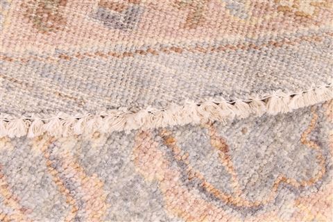 Pishavar Beige Round Hand Knotted 710 X 80 Area Rug 254-29387 Image 5