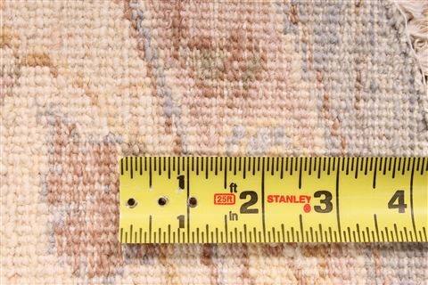 Pishavar Beige Round Hand Knotted 710 X 80 Area Rug 254-29387 Image 6