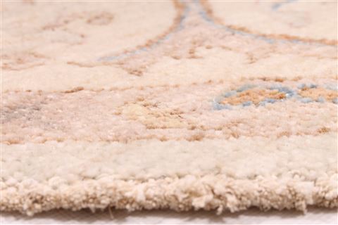 Pishavar Beige Round Hand Knotted 70 X 70 Area Rug 254-29389 Image 1