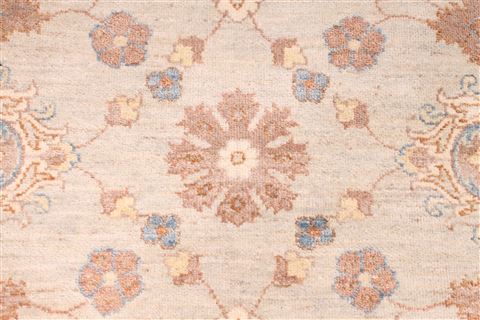 Pishavar Beige Round Hand Knotted 70 X 70 Area Rug 254-29389 Image 2