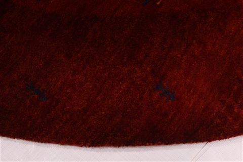 Gabbeh Red Round Hand Knotted 62 X 62 Area Rug 254-29390 Image 3
