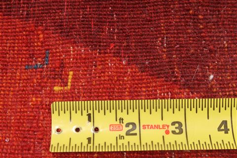 Gabbeh Red Round Hand Knotted 62 X 62 Area Rug 254-29390 Image 5