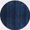 Gabbeh Blue Round Hand Knotted 65 X 65  Area Rug 254-29392 Thumb 0