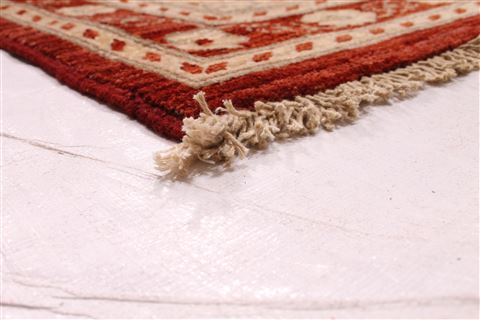 Pishavar Beige Hand Knotted 122 X 1410 Area Rug 254-29393 Image 1
