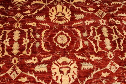 Pishavar Beige Hand Knotted 122 X 1410 Area Rug 254-29393 Image 3