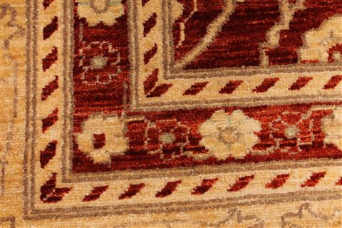 Pishavar Beige Hand Knotted 122 X 1410 Area Rug 254-29393 Image 5