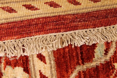 Pishavar Beige Hand Knotted 122 X 1410 Area Rug 254-29393 Image 6