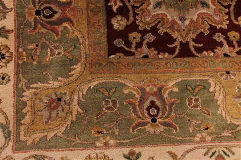 Agra Beige Hand Knotted 118 X 150 Area Rug 254-29394 Image 5