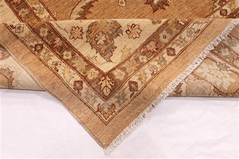 Pishavar Brown Hand Knotted 117 X 151 Area Rug 254-29395 Image 10