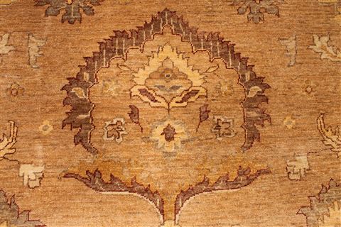 Pishavar Brown Hand Knotted 117 X 151 Area Rug 254-29395 Image 5