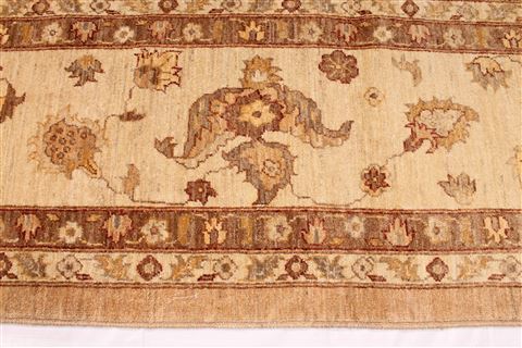 Pishavar Brown Hand Knotted 117 X 151 Area Rug 254-29395 Image 6