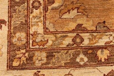Pishavar Brown Hand Knotted 117 X 151 Area Rug 254-29395 Image 7