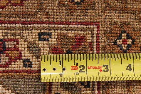 Kashan Beige Hand Knotted 122 X 149 Area Rug 254-29396 Image 9