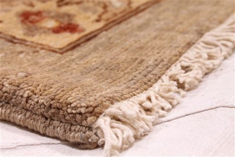Pishavar Beige Hand Knotted 120 X 1710 Area Rug 254-29398 Image 1