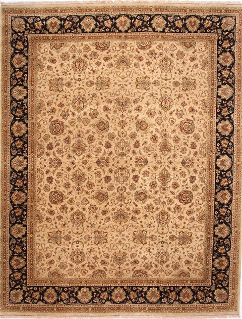 Kashmar Green Hand Knotted 120 X 154 Area Rug 254-29399 Image 0